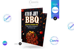4th Of July BBQ Party Flyer, a Flyer Template by Aam360