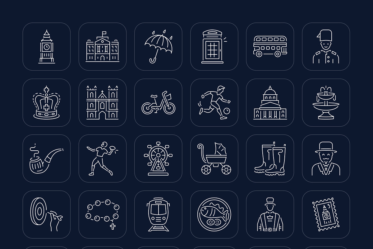 London Icon Art Set, an Outline Icon by Prosymbols (Photo 7 of 8)