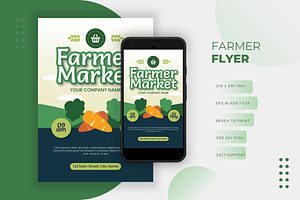 Farmer Market - Flyer Template, a Flyer Template by VUNIRA