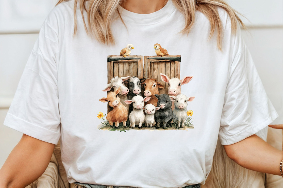 Cute Animals on the Farm Clipart, an Illustration by Pixels.Craft (Photo 6 of 7)