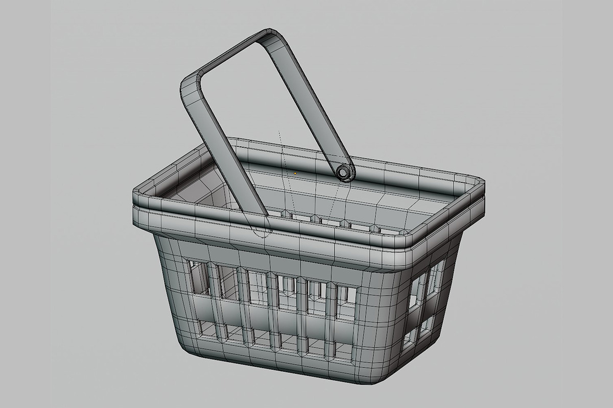 Shopping basket, an Object 3D Model by fahad121 (Photo 5 of 7)
