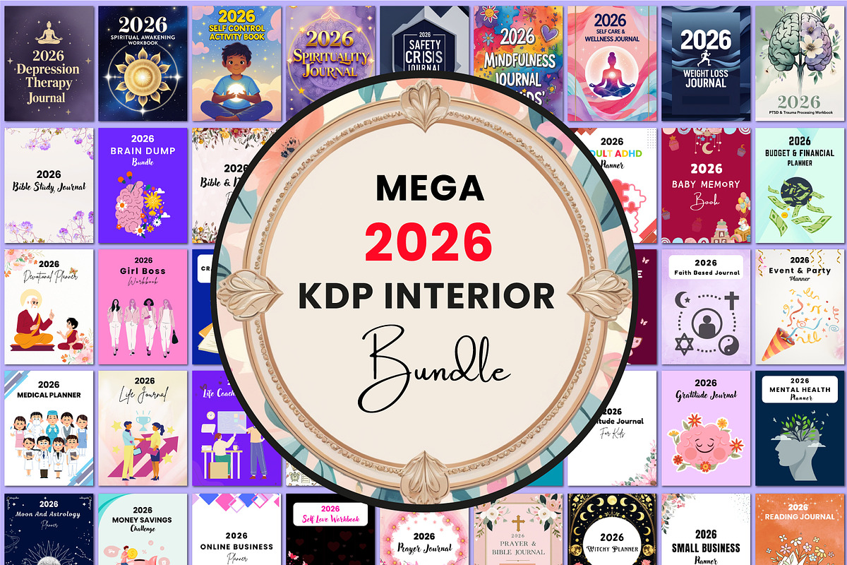 Mega 2026 KDP Interior Bundle, a Stationery Template by Shumaya (Photo 1 of 10)