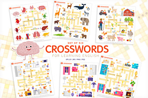 6 Crosswords - Learn English words