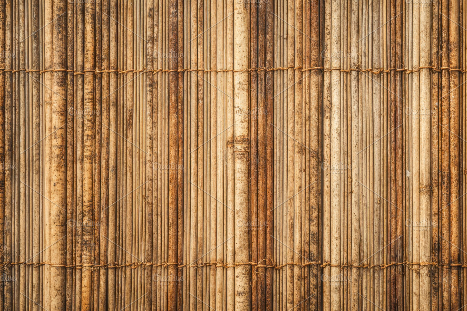 Woven bamboo mat natural texture bac, a Photo by Pixeness Studio