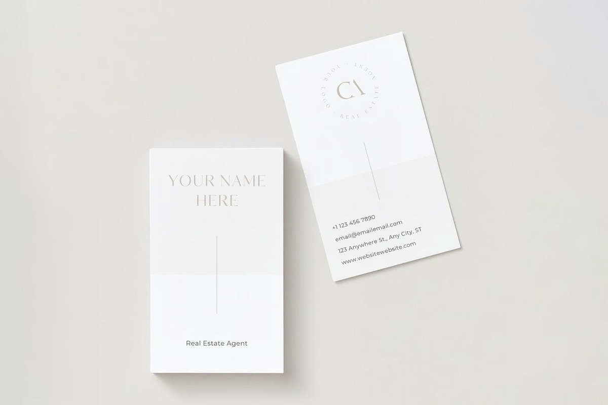 Real Estate Business Card Vertical, a Branding & Logo Template by EstateElements (Photo 1 of 8)