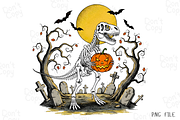 Spooky Saurus Png, a Graphic by Clipart Bloom (Thumbnail 1 of 2)