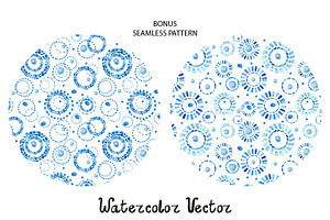 Watercolor VECTOR Pattern Brushes