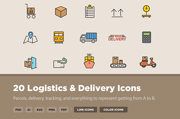 20 Logistics And Delivery Icons