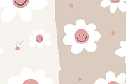 PATTERN SMILE FLOWER / vector & png, a Pattern Graphic by KruthDesign (Thumbnail 4 of 8)