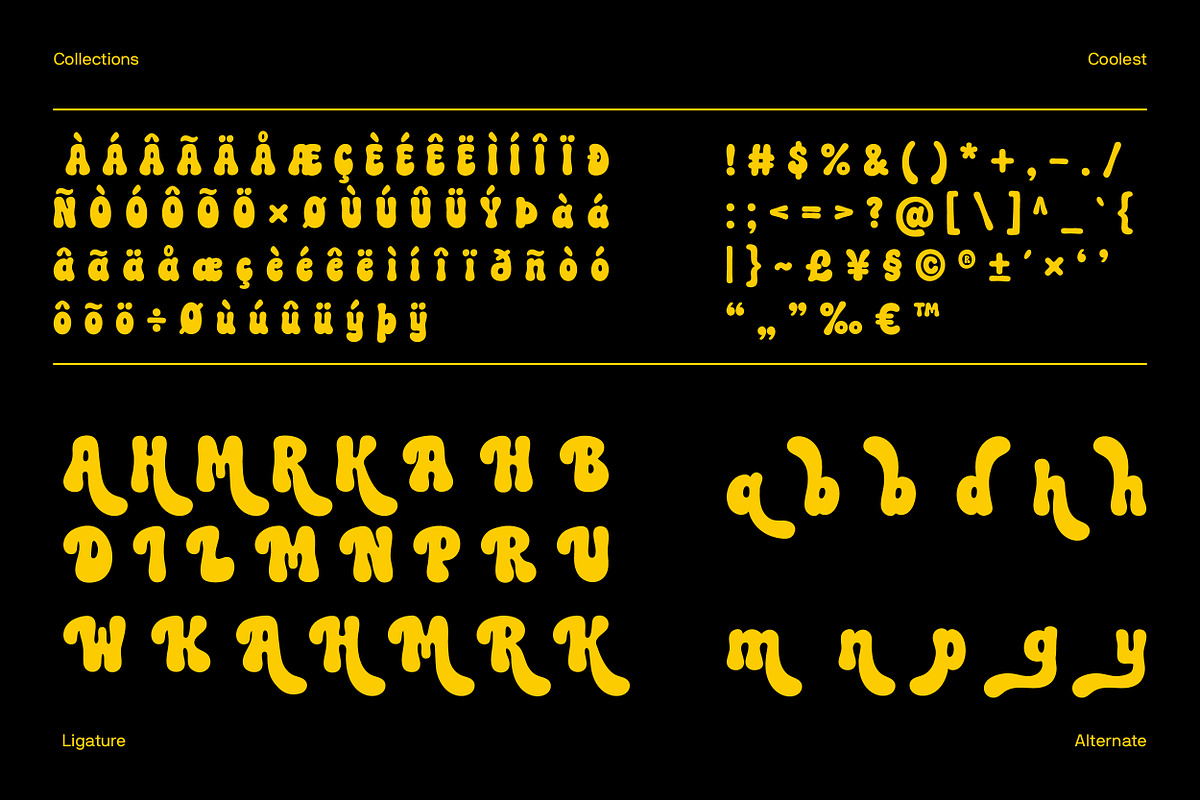 Hoday Font | Retro Bubble Typeface, a Handwritten Font by Koplexs Studio (Photo 12 of 12)
