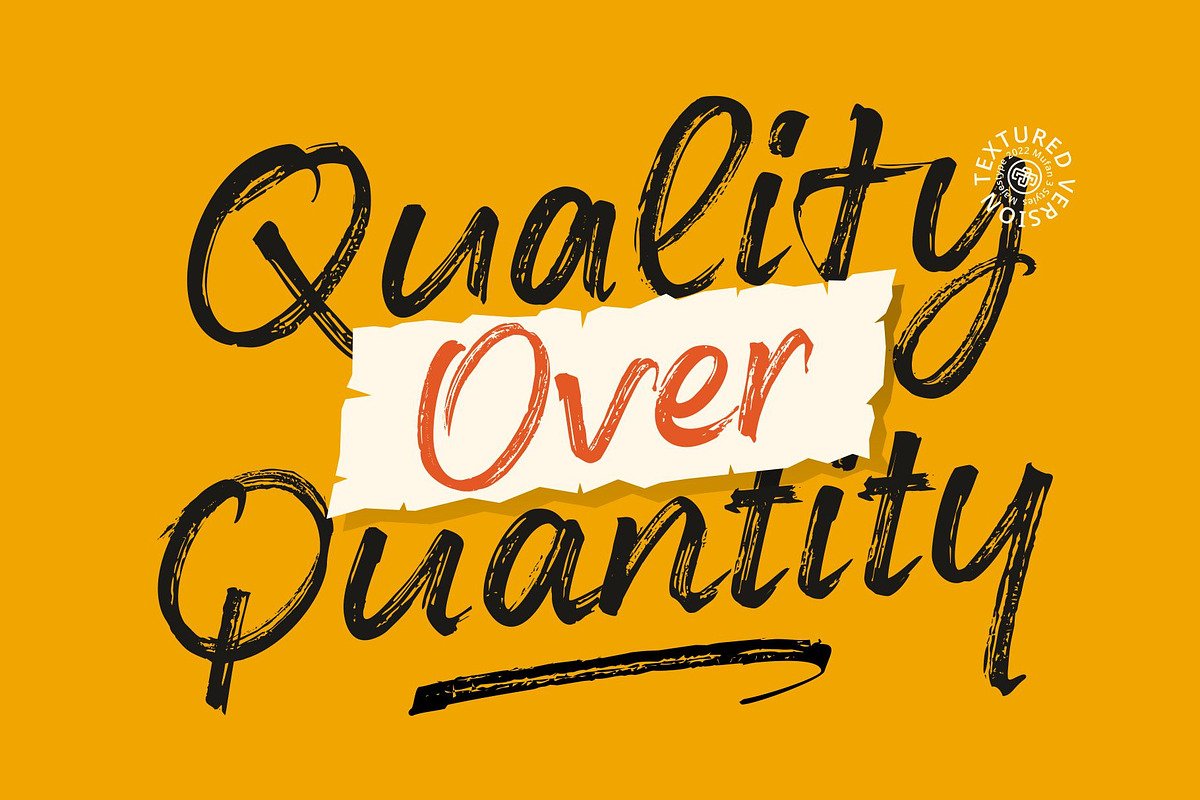 Mufan - Brush Retro Calligraphy Font, a Script Font by dexsarharryfonts (Photo 3 of 11)