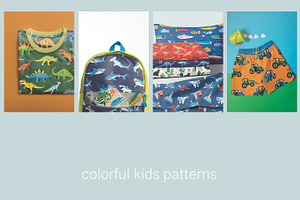 Colorful kids patterns, a Pattern Graphic by artnLera