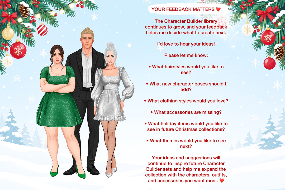 Christmas Character Creator, a Person Illustration by Elenbushe (Photo 7 of 20)