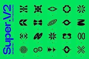 SUPER Geometric Vector Shapes. V2