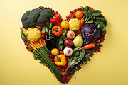 Vegetables hearts. 37 images, a Food Illustration by Handmadefont (Thumbnail 3 of 10)