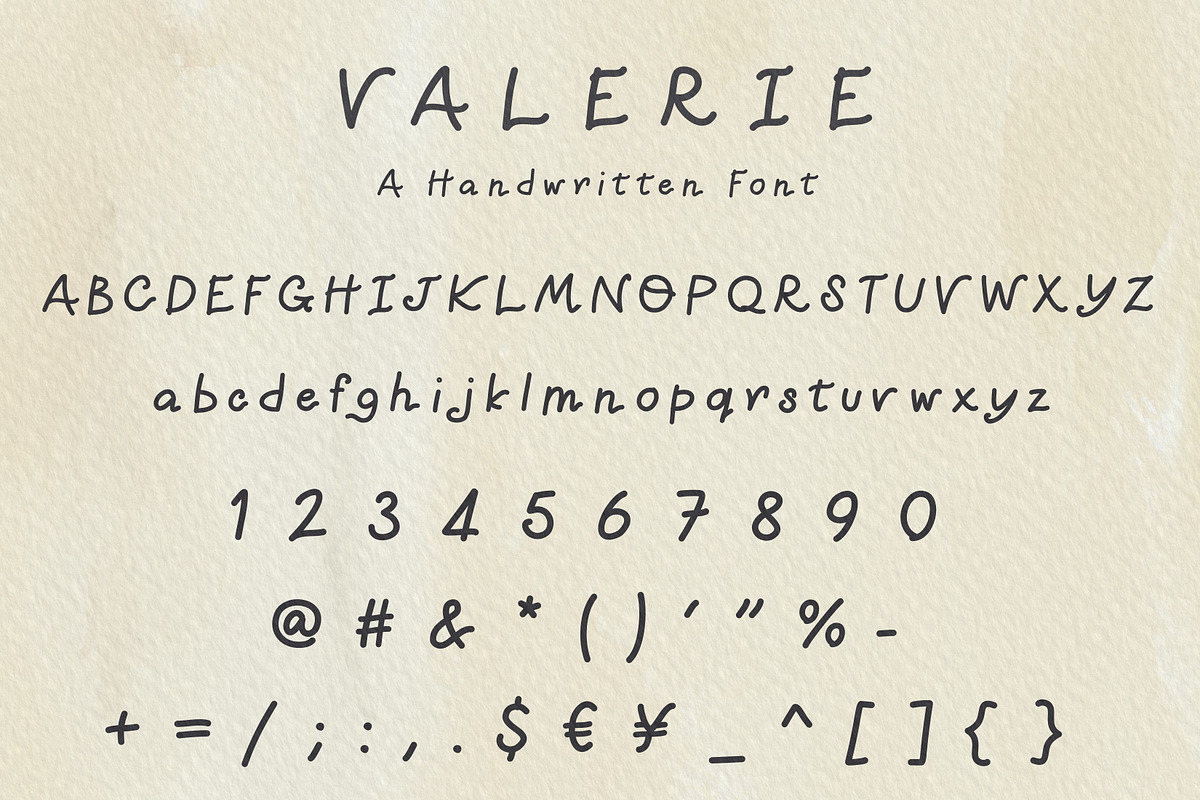 Valerie Handwritten Font, a Handwritten Font by Sense Library (Photo 7 of 9)