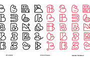 25 Logos in 1 Letter Package (B), an Illustration by The Monoline Guy (Thumbnail 4 of 4)