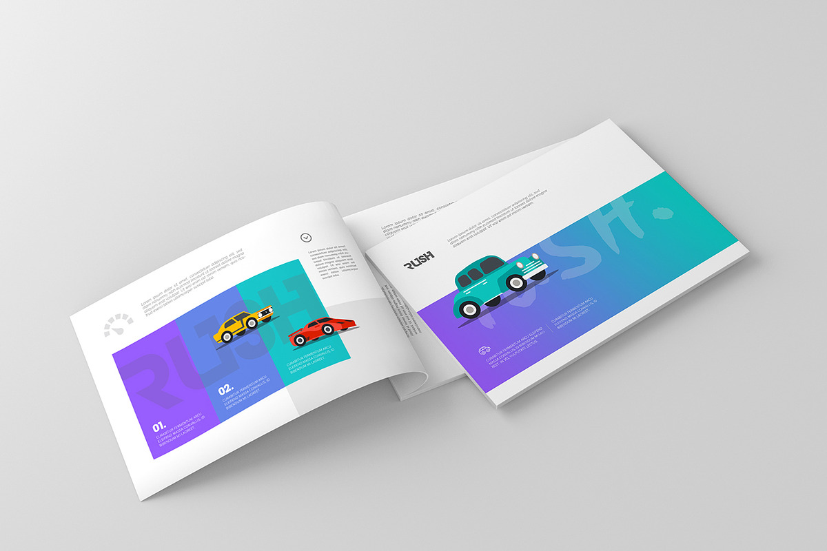 A4 Landscape Magazine Mockup, a Mockup by Toasin Studio