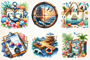Cruise Adventure Summer Clipart, an Illustration by DreamCafeArt (Thumbnail 4 of 4)