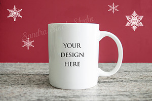 Christmas mug mockup