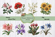 70 Flower Clipart Images, a Decorative Illustration by Paper Addiction Prints (Thumbnail 8 of 10)