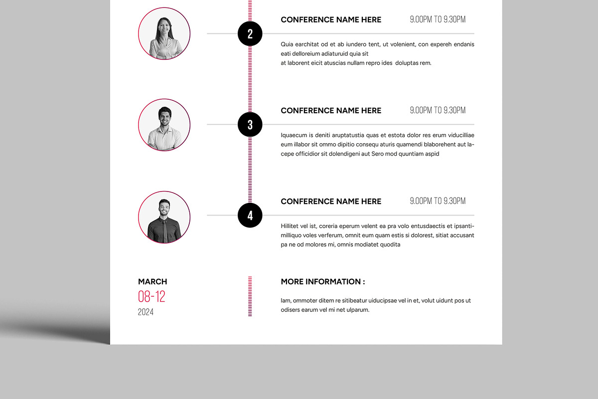 Conference Agenda, a Flyer Template by MightyDesign (Photo 5 of 8)
