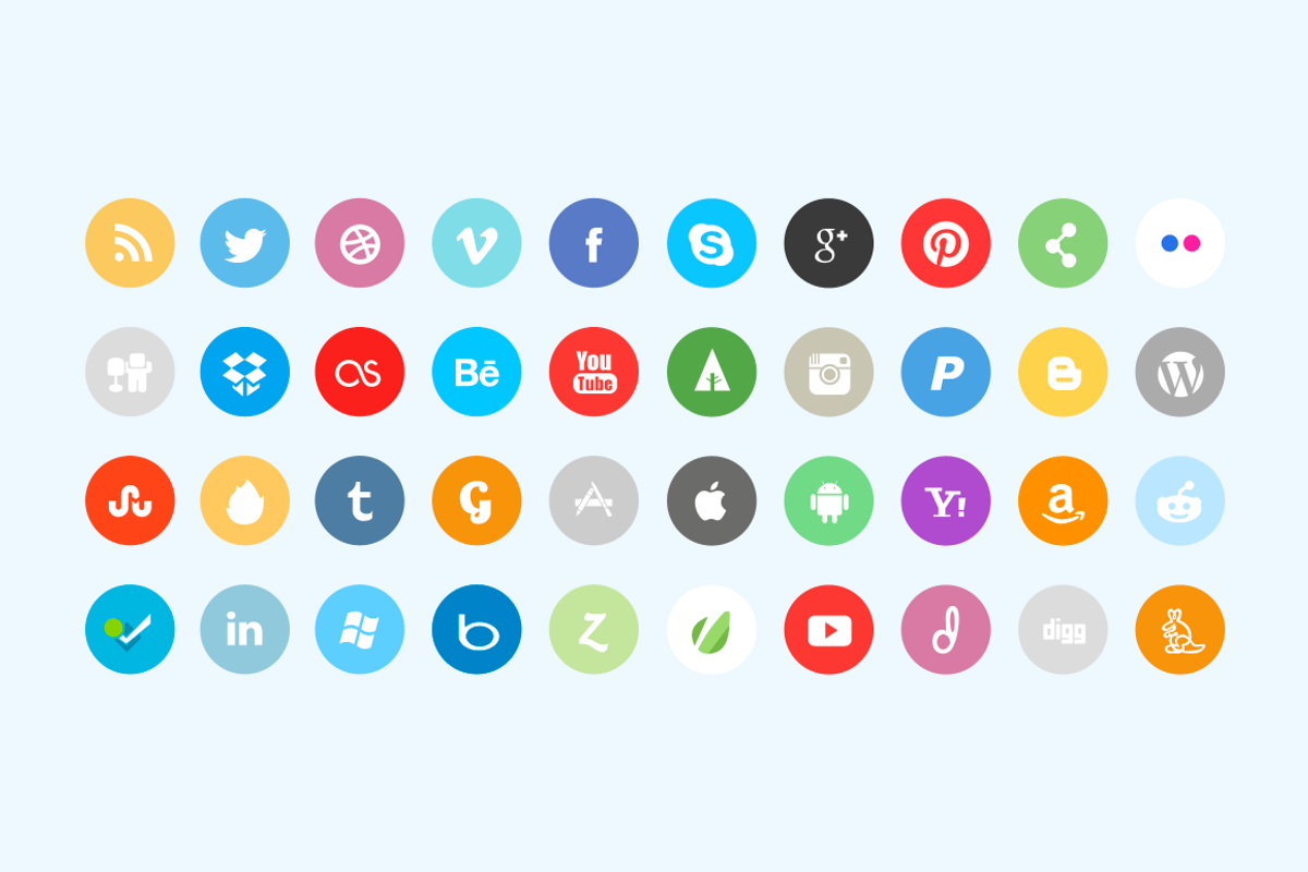 Premium Flat Social Icon Set, an Icon by Jamie Peak (Photo 3 of 4)