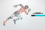 Silhouettes of running athlete, man, a Healthcare Illustration by Matrosovv (Thumbnail 4 of 4)