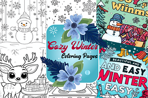 Bold And Easy Cozy Winter Coloring, an Animal Illustration by Design Home