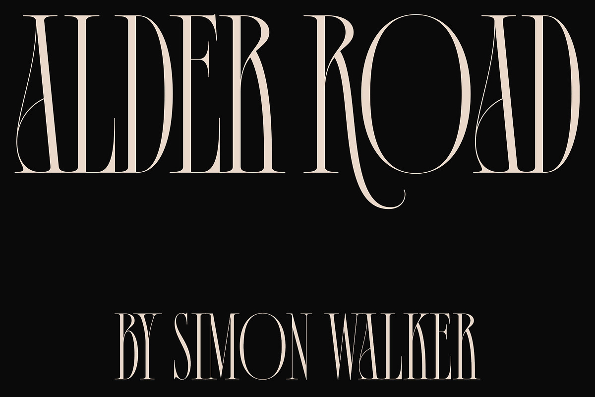 Alder Road, a Font by Simon Walker (Photo 1 of 8)