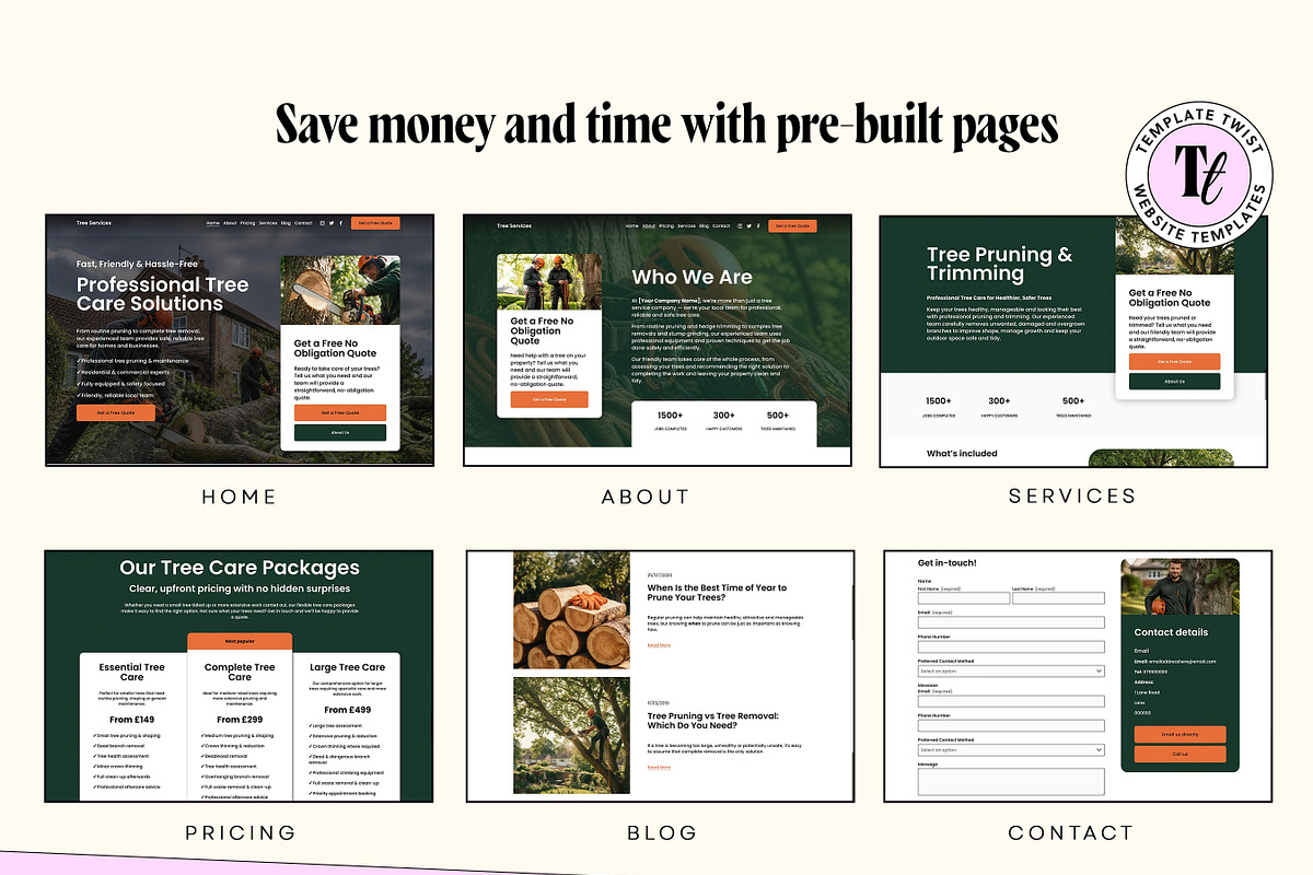 Tree Service Squarespace Template, a Squarespace Template by Template Twist Shop (Photo 4 of 10)