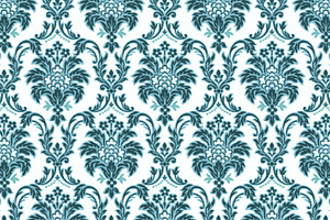 Damask Ikat, Vector Seamless Pattern