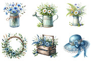 Blue Rustic Summer Clipart, an Illustration by DreamArtGraphic (Thumbnail 4 of 4)