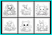 Floral Animal Coloring Pages, an Animal Illustration by protabsorkar11 (Thumbnail 3 of 6)