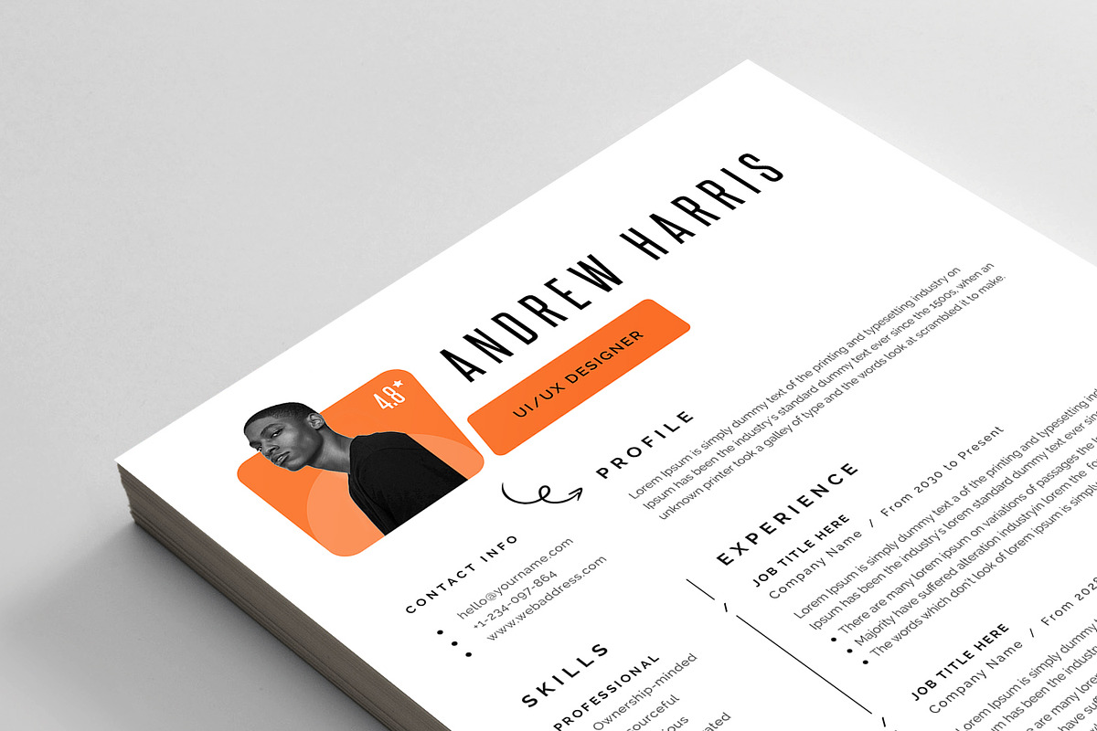Resume/CV Bundle, a Resume Template by Reuix Studio (Photo 11 of 21)