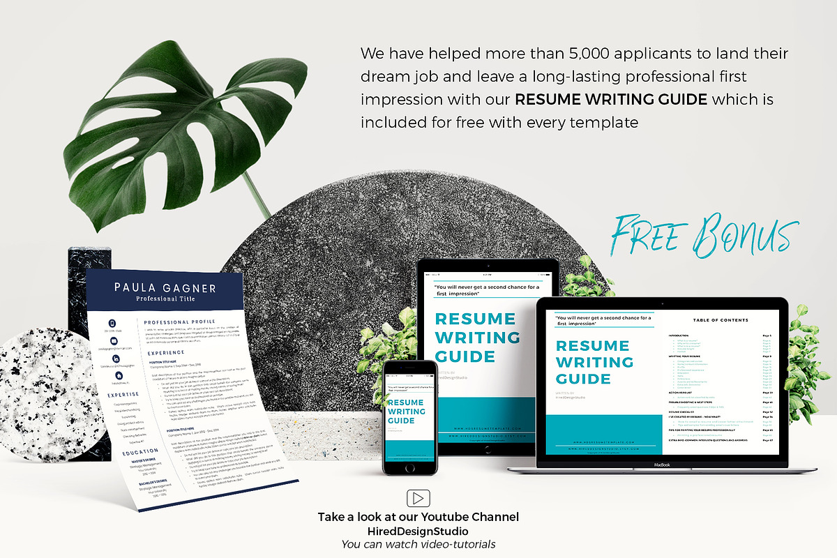Accountant Resume CV with Experience, a Resume Template by HIRED Design Studio (Photo 10 of 18)