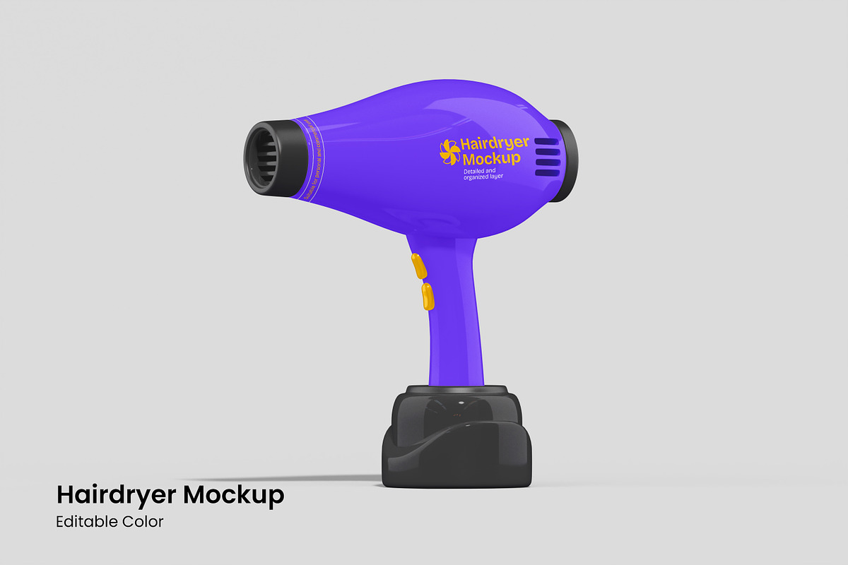 Hairdryer Mockup, a Household Mockup by Unerispace