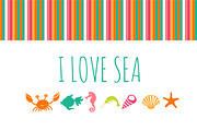 Pattern with underwater life, a Pattern Graphic by Markovka (Thumbnail 2 of 4)