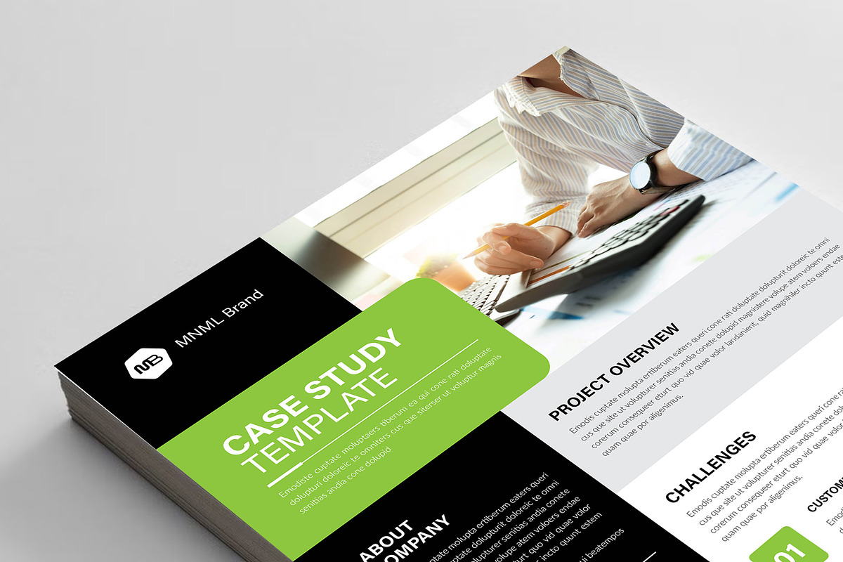 Case Study Flyer Template, a Flyer Template by NorthPeak (Photo 3 of 6)