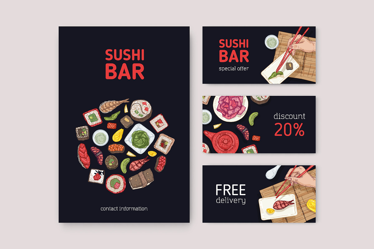 Sushi, hand drawn bundle, a Food Illustration by Good Studio (Photo 9 of 32)