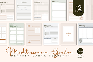 PLANNER CANVA TEMPLATE, a Stationery Template by The Little Lily Studio