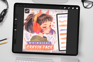 Procreate Anime Crayon Brushes