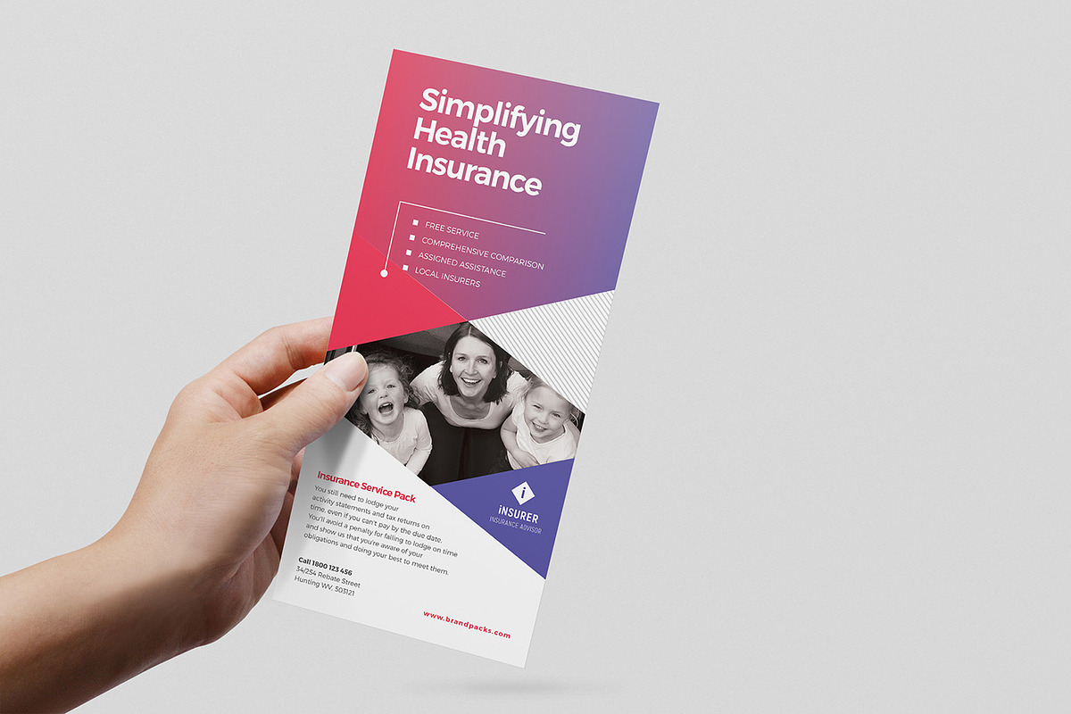 Modern Corporate DL Rack Card, a Card Template by BrandPacks