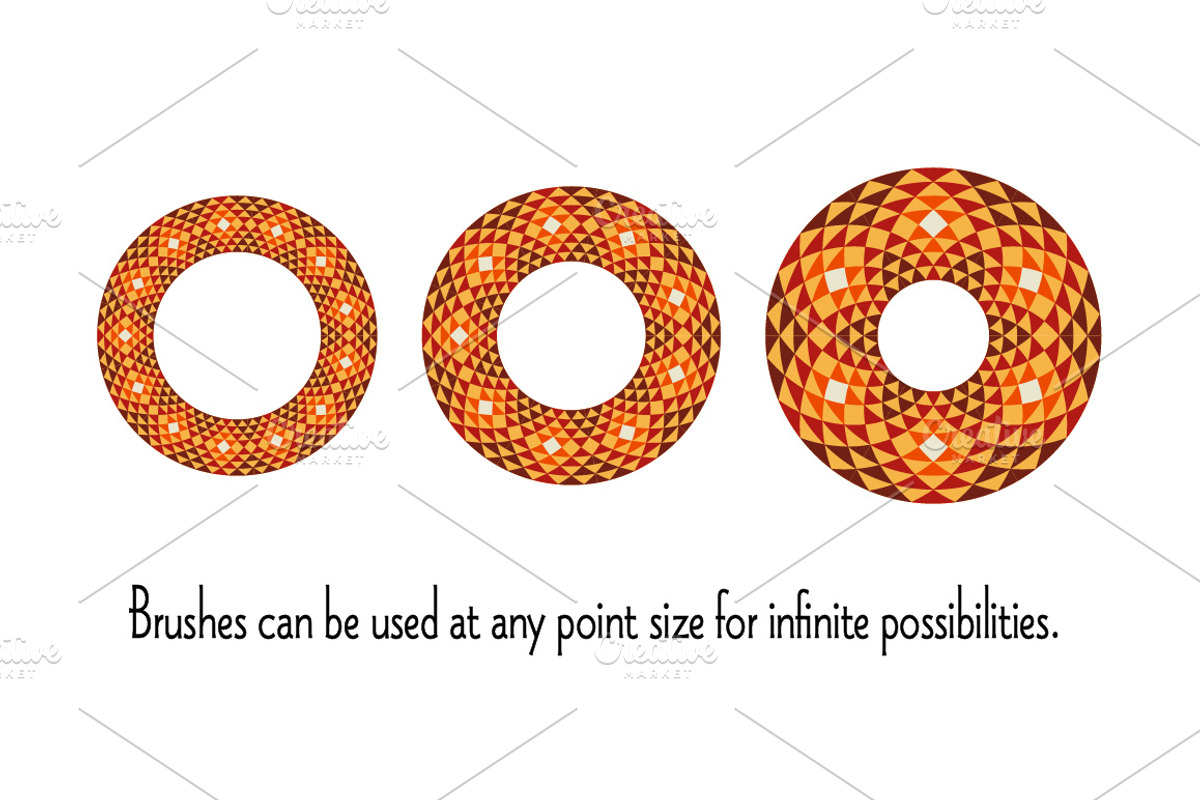 Orange Southwestern Circle Frames, a Pattern Graphic by Melissa Held Designs (Photo 3 of 3)