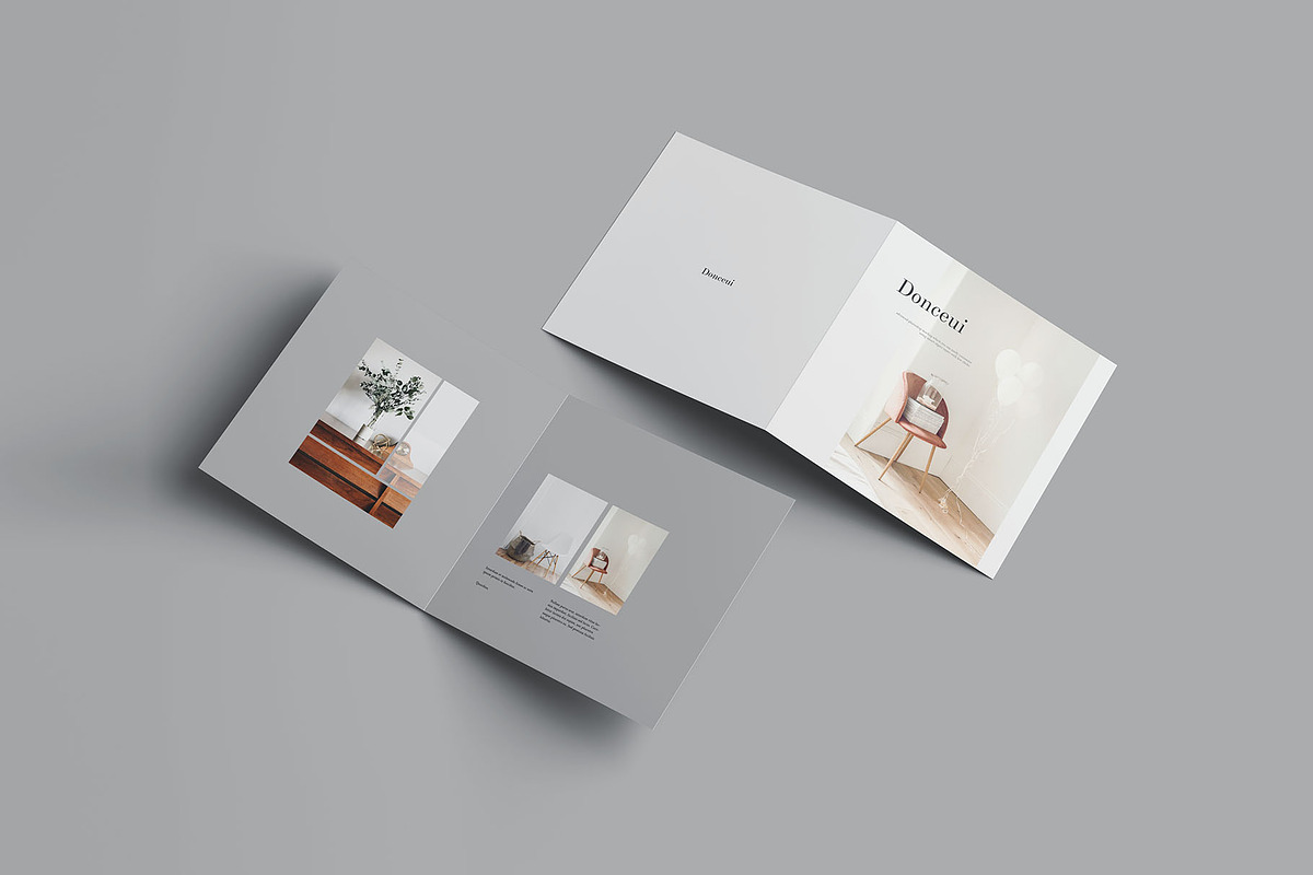 Square Bifold Brochure Mockup, a Books & Magazine Mockup by Graphic Pear