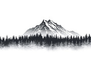 12 Pine Forest & Mountain Scenes, an Illustration by musafir_fashion (Thumbnail 8 of 13)