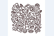 Doodle seamless pattern, a Pattern Graphic by MalinaShop (Thumbnail 4 of 4)