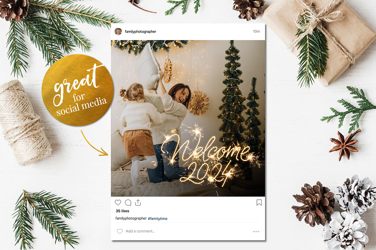 11 Sparkled New Years photo overlays, a Layer Style Add-On by BrownLeopard (Photo 4 of 4)