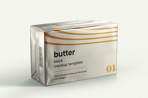 Butter Block Packaging Mockup