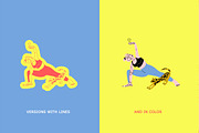 Yoga & Cafe Illustrations, a Person Illustration by Volga_Store (Thumbnail 2 of 10)